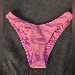 Vix by Paula Hermanny Pink Ribbed Bikini Bottom